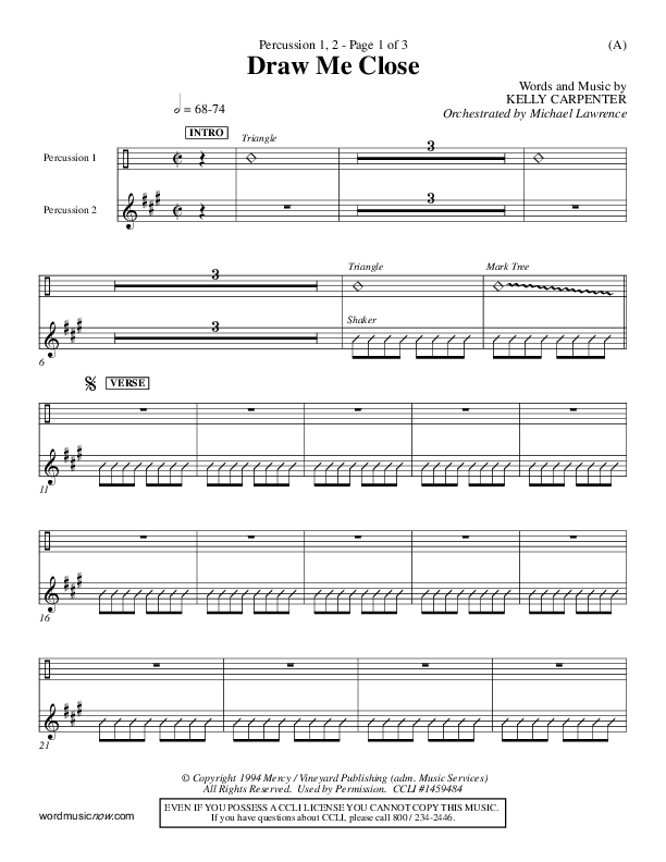 Draw Me Close Percussion 1/2 (Kelly Carpenter)