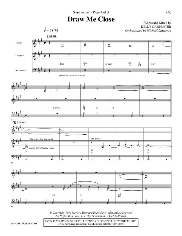 Draw Me Close Synth (Kelly Carpenter)