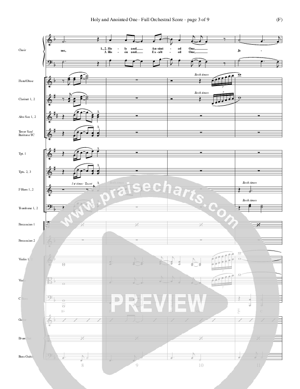 Holy And Anointed One Conductor's Score (John Barnett)