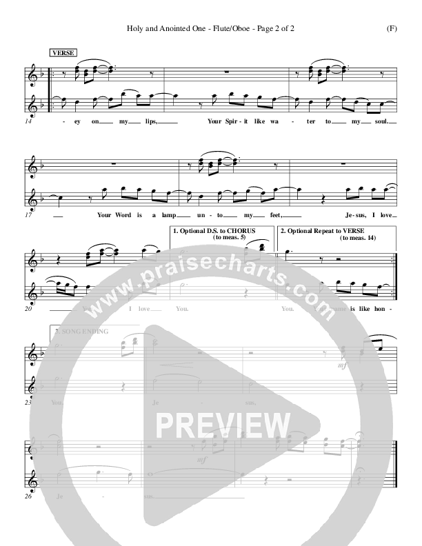 Holy And Anointed One Flute/Oboe (John Barnett)