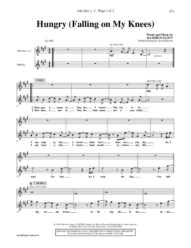 Hungry Alto Sax 1/2 (Kathryn Scott)