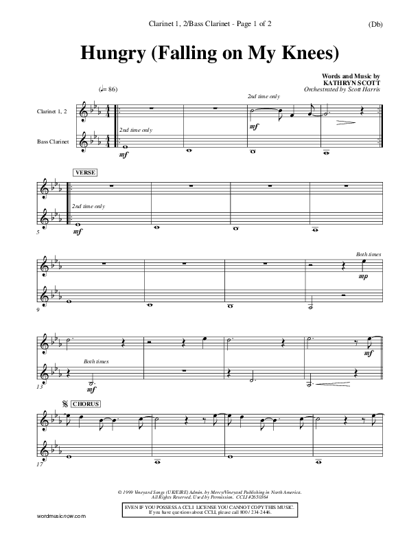 Hungry Clarinet 1/2 (Kathryn Scott)