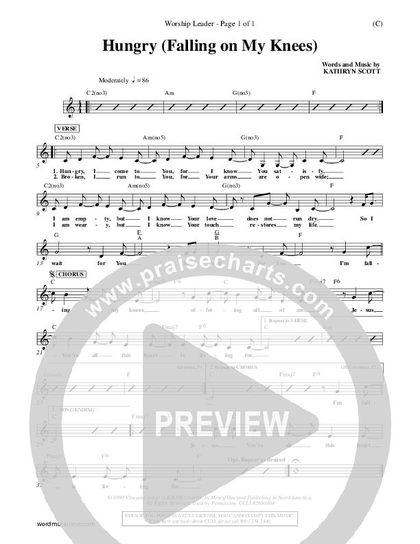 Hungry Lead Sheet (Kathryn Scott)