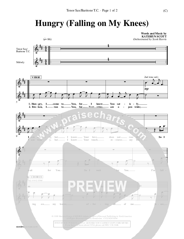 Hungry Tenor Sax/Baritone T.C. (Kathryn Scott)