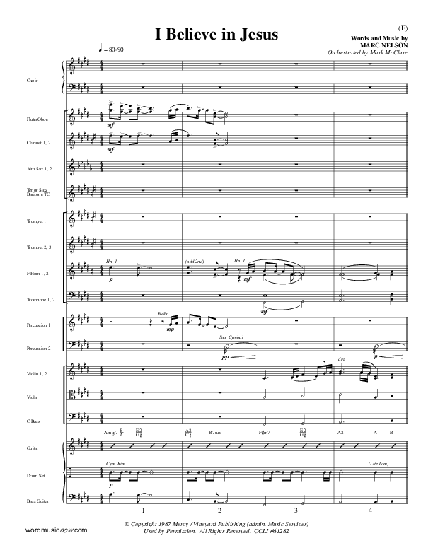 I Believe In Jesus Conductor's Score (Marc Nelson)