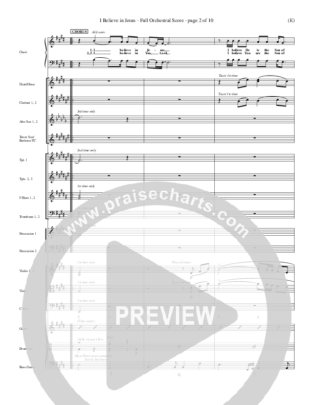 I Believe In Jesus Orchestration (Marc Nelson)