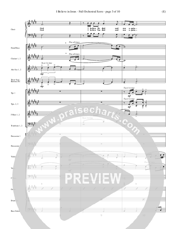 I Believe In Jesus Conductor's Score (Marc Nelson)