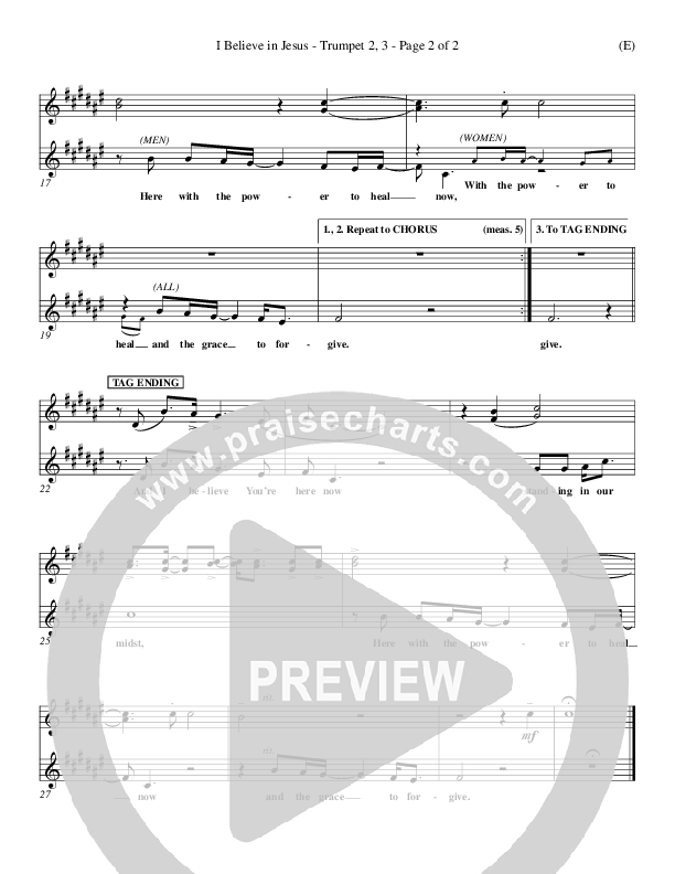 I Believe In Jesus Trumpet 2/3 (Marc Nelson)