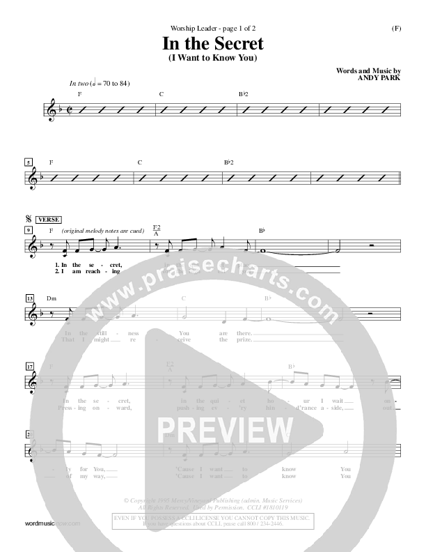 In The Secret Lead Sheet (Andy Park)