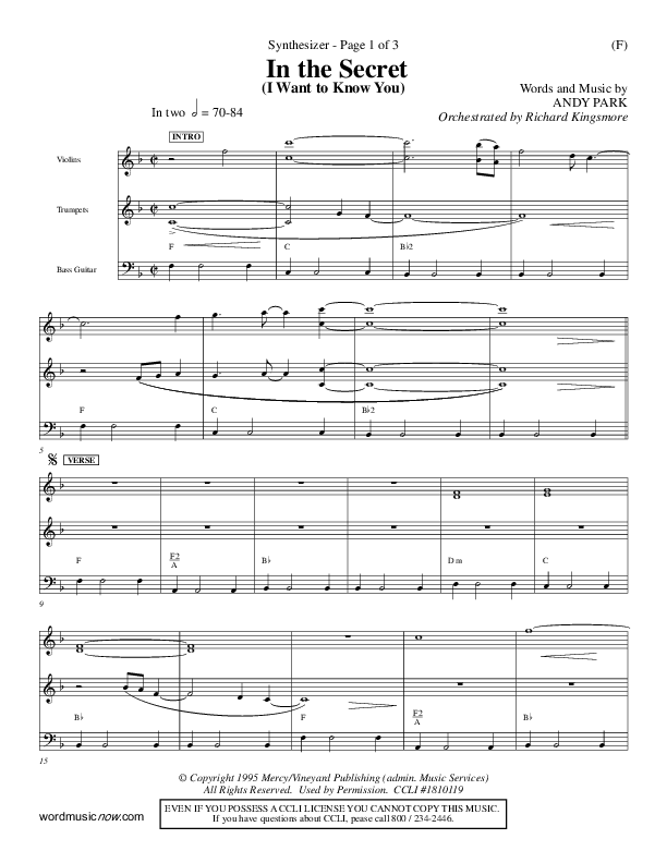 In The Secret Synth (Andy Park)