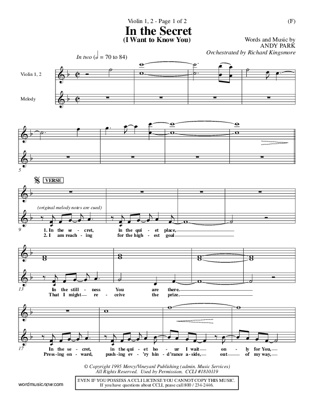 In The Secret Violin 1/2 (Andy Park)