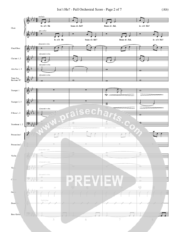 Isn't He Conductor's Score (John Wimber)