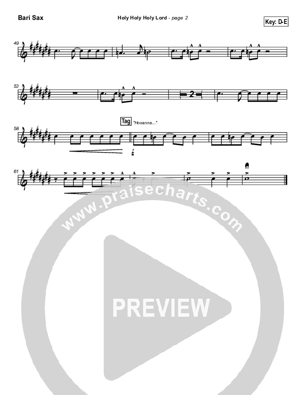 Holy Holy Holy Lord Bari Sax (Travis Cottrell)