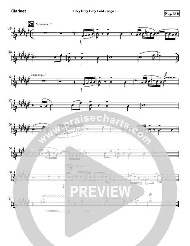 Holy Holy Holy Lord Clarinet (Travis Cottrell)