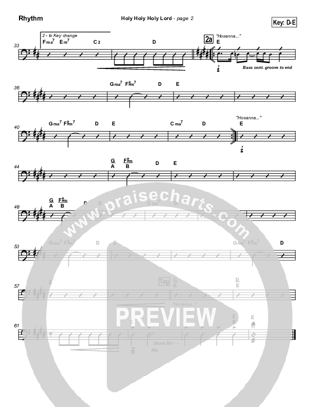 Holy Holy Holy Lord Rhythm Chart (Travis Cottrell)