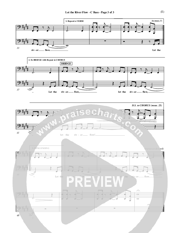 Let The River Flow Contrabass (Darrell Evans)