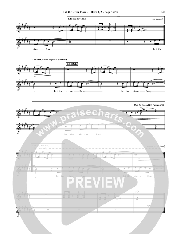 Let The River Flow French Horn 1/2 (Darrell Evans)