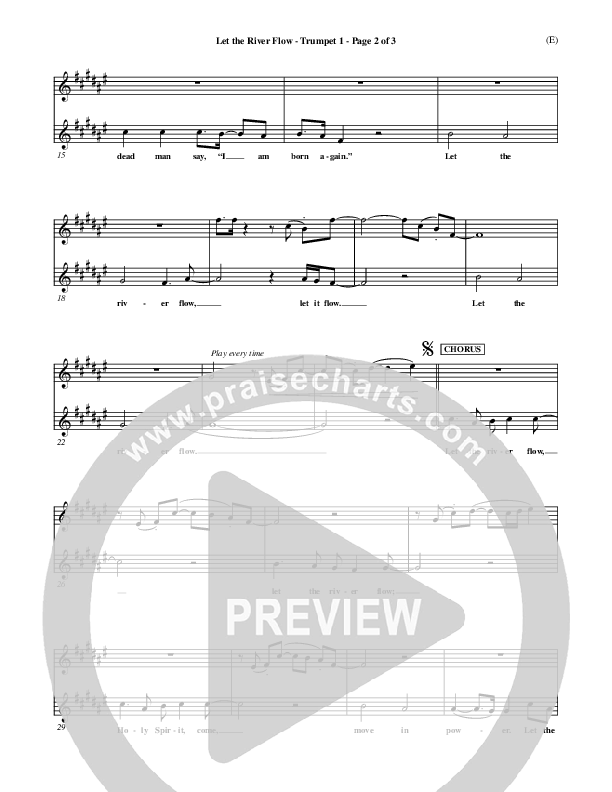 Let The River Flow Trumpet 1 (Darrell Evans)