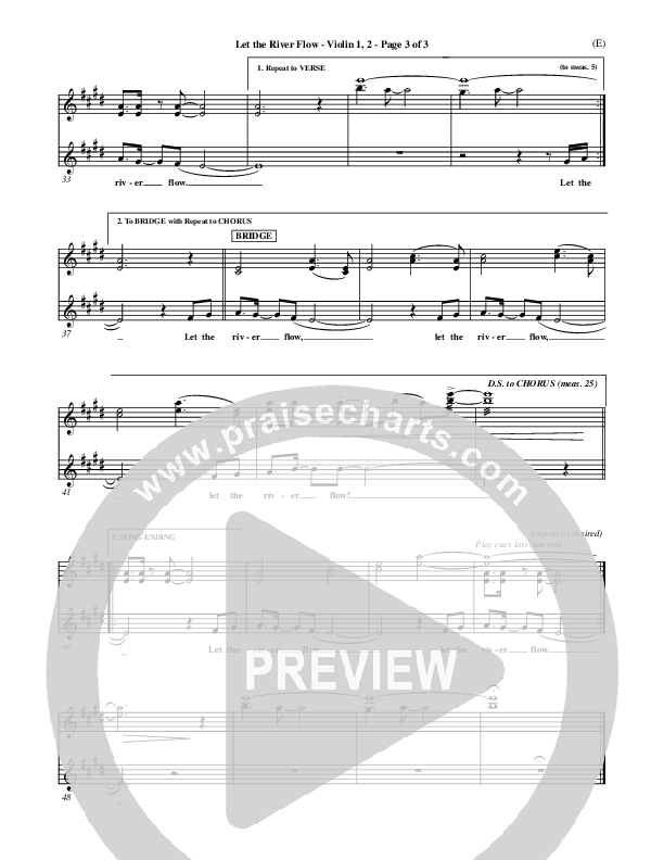 Let The River Flow Violin 1/2 (Darrell Evans)