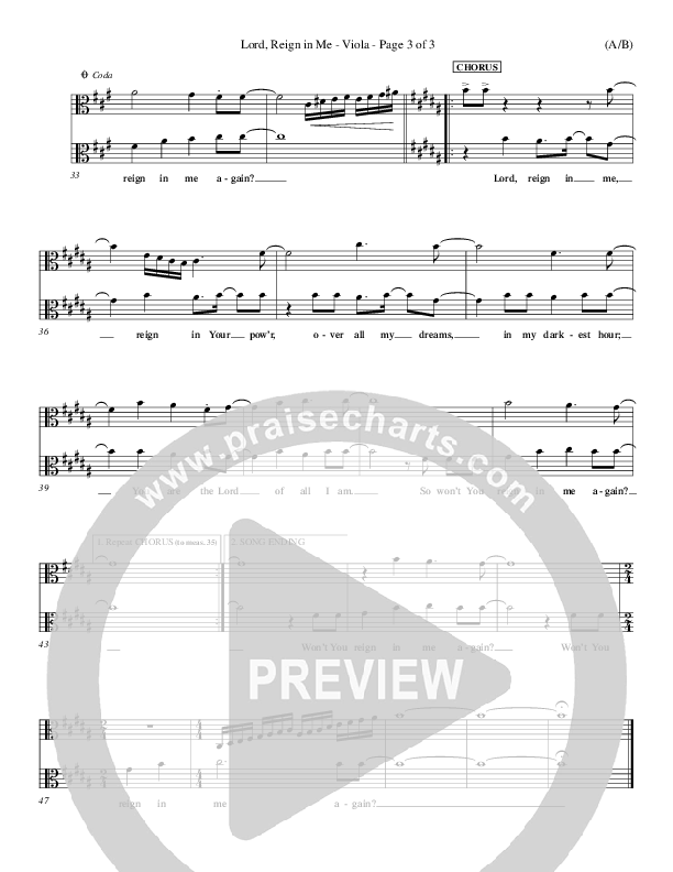 Lord Reign In Me Viola (Brenton Brown)