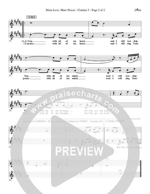 More Love More Power Clarinet 3 (Jude Del Hierro)