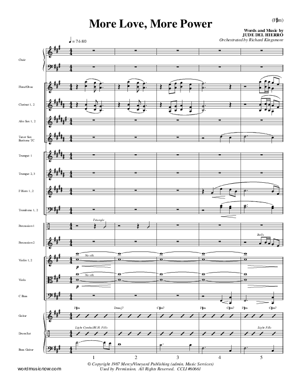 More Love More Power Conductor's Score (Jude Del Hierro)