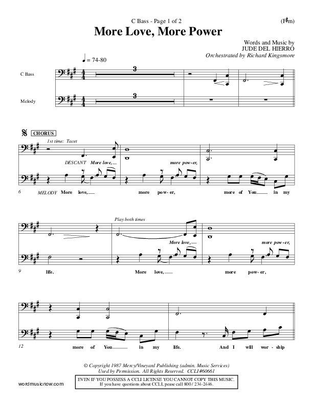 More Love More Power Contrabass (Jude Del Hierro)