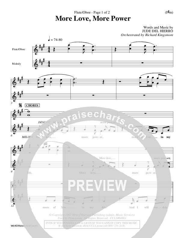 More Love More Power Flute/Oboe (Jude Del Hierro)