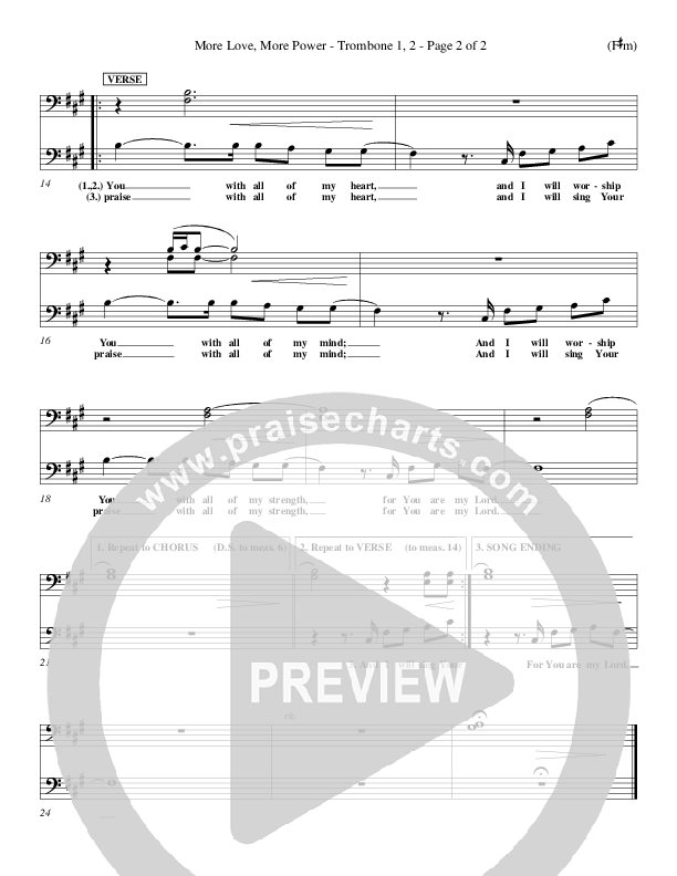 More Love More Power Trombone 1/2 (Jude Del Hierro)