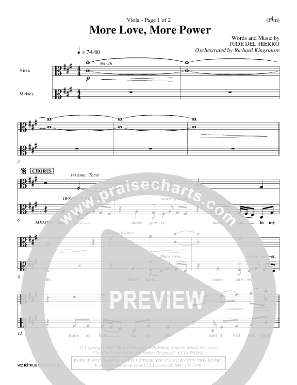 More Love More Power Viola (Jude Del Hierro)