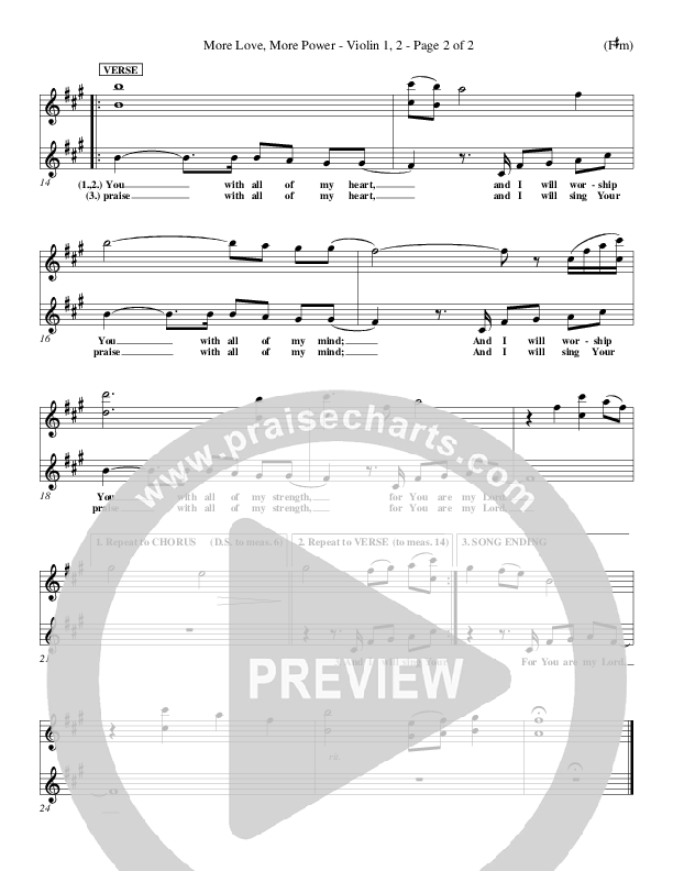 More Love More Power Violin 1/2 (Jude Del Hierro)