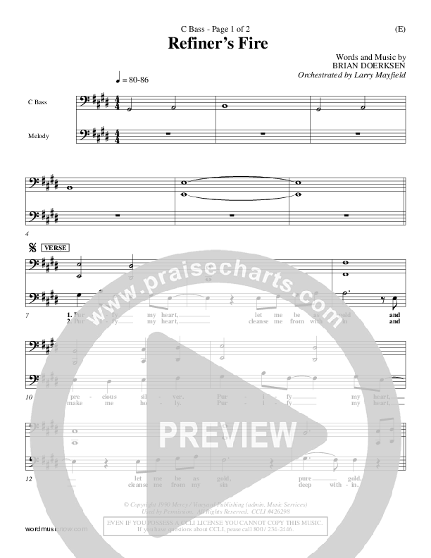 Refiner's Fire Contrabass (Brian Doerksen)