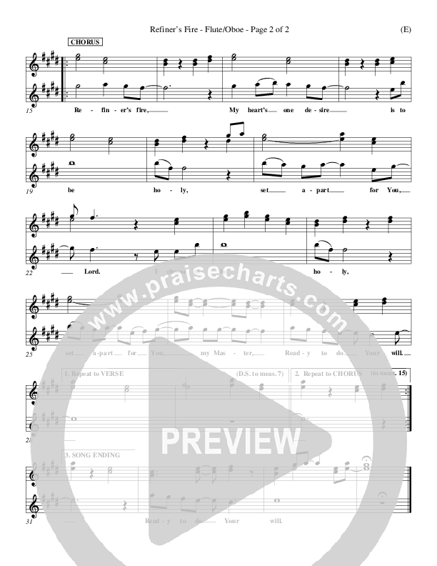 Refiner's Fire Flute/Oboe (Brian Doerksen)