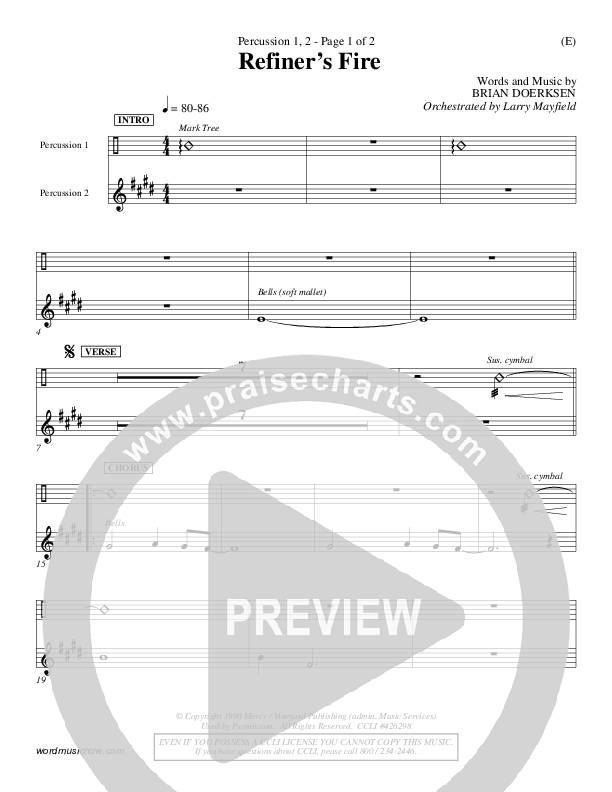 Refiner's Fire Percussion 1/2 (Brian Doerksen)