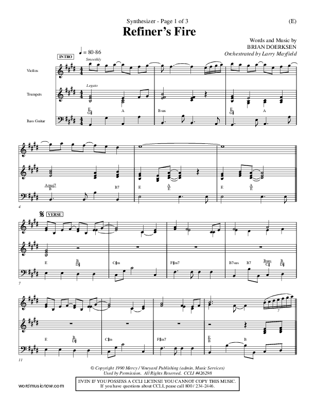 Refiner's Fire Synth (Brian Doerksen)