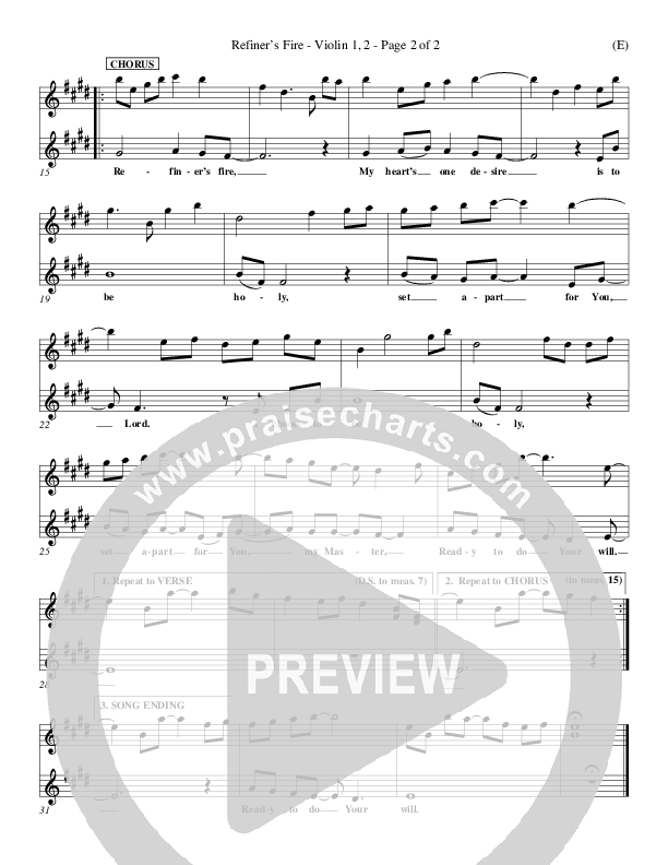 Refiner's Fire Violin 1/2 (Brian Doerksen)