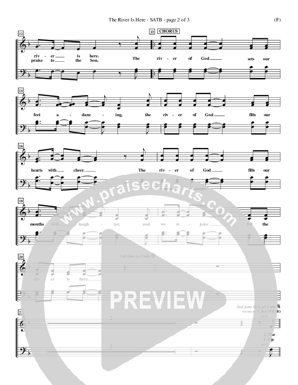 The River Is Here Choir Sheet (SATB) (Andy Park)