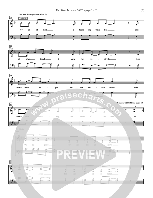 The River Is Here Choir Vocals (SATB) (Andy Park)