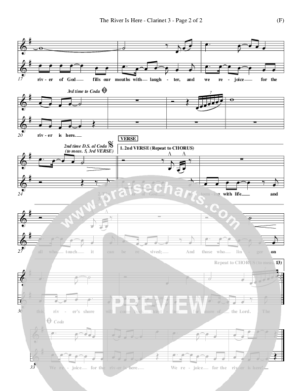 The River Is Here Clarinet 3 (Andy Park)