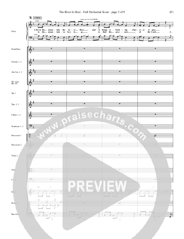 The River Is Here Conductor's Score (Andy Park)