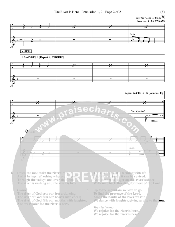 The River Is Here Percussion 1/2 (Andy Park)