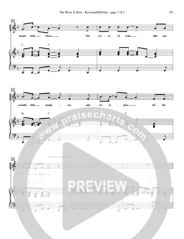 The River Is Here Lead Sheet (Andy Park)