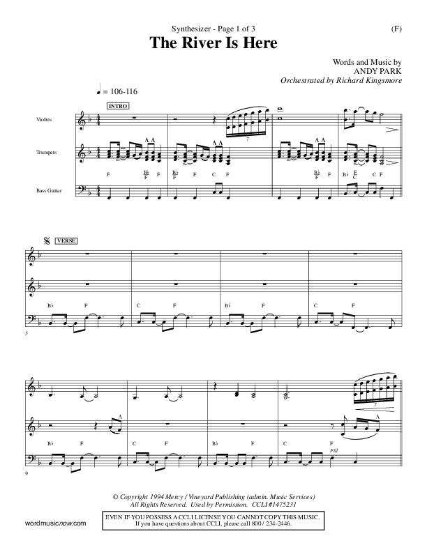 The River Is Here Synth (Andy Park)