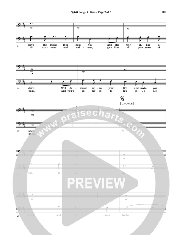 Spirit Song Contrabass (John Wimber)