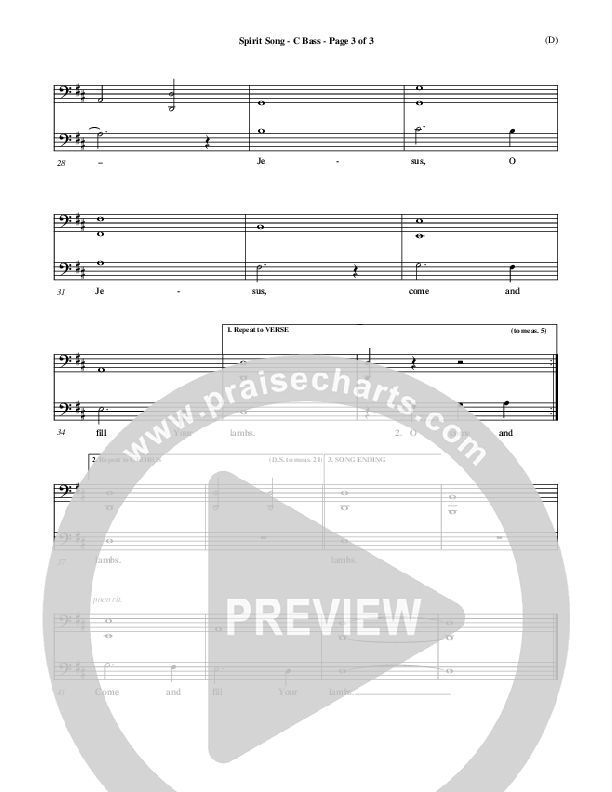 Spirit Song Contrabass (John Wimber)