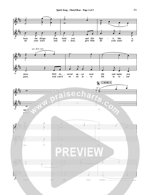 Spirit Song Flute/Oboe (John Wimber)