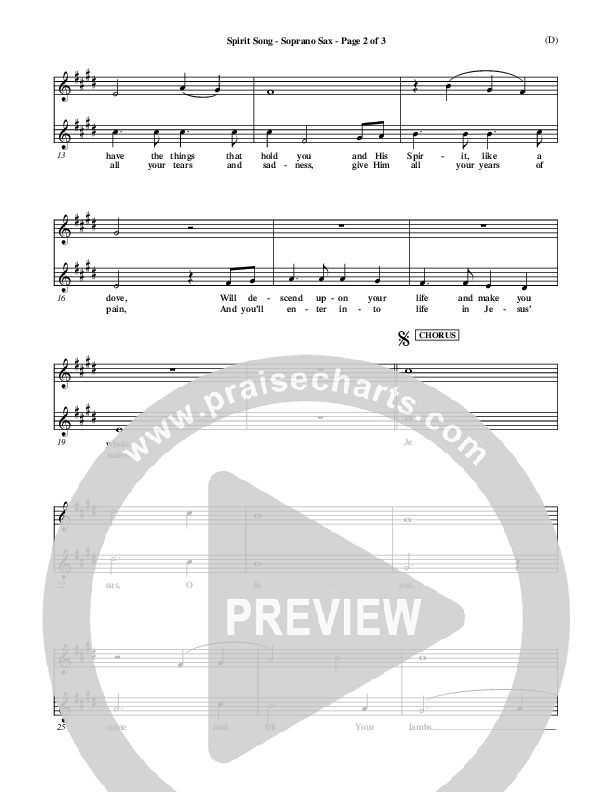 Spirit Song Soprano Sax (John Wimber)