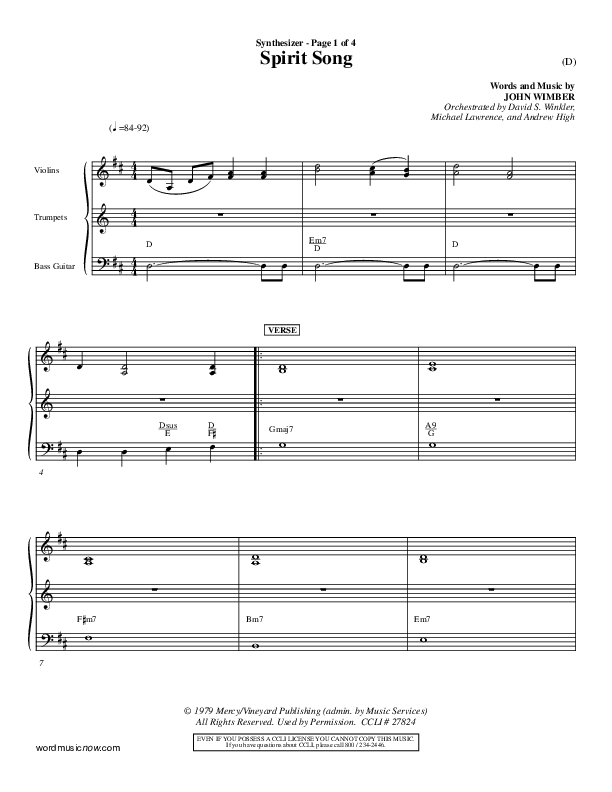Spirit Song Synth (John Wimber)