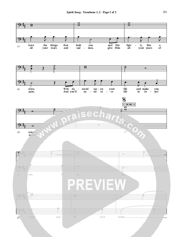 Spirit Song Trombone 1/2 (John Wimber)