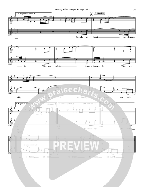 Take My Life Trumpet 1 (Scott Underwood)